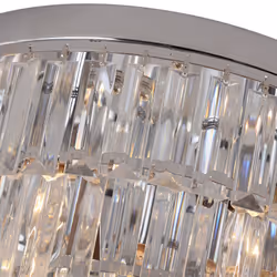 HOMCOM Crystal Chandelier Flush Mount Ceilings Lighting Fixture for Living Room - Additional view 8