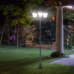 Outsunny Outdoor Garden Solar Light with Base Energy-efficient IP44 Dimmable