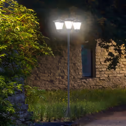 Outsunny Outdoor Garden Solar Light with Base Energy-efficient IP44 Dimmable