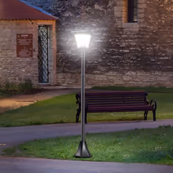 Outsunny Outdoor Garden Solar Light with Base IP44 Optical Control Dimmable