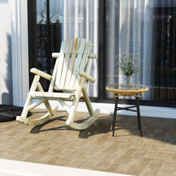 Outsunny Wooden Traditional Rocking Chair Lounger Relaxing Balcony Garden Seat
