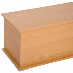 HOMCOM Storage Chest With Lid, 113L Storage Box, Burlywood