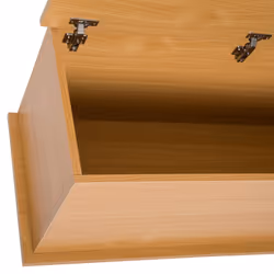 HOMCOM Storage Chest With Lid, 113L Storage Box, Burlywood - Additional view 4