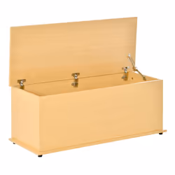 HOMCOM Storage Chest With Lid, 113L Storage Box, Burlywood - Additional view 8