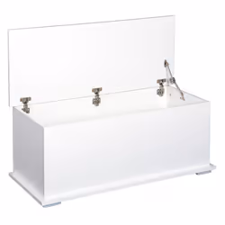 HOMCOM Storage Chest With Lid, 113L Storage Box, White - Additional view 8