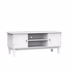 HOMCOM Modern TV Stand with Storage Shelf and Two Door Cabinets