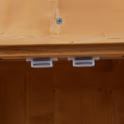 Outsunny Wooden Garden Shed Double Door Tool Storage House, 74x43x88cm, Natural - Additional view 4