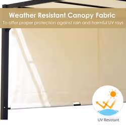 Outsunny 3 x 3(m) Pergola Metal Gazebo Outdoor Sun Shade Shelter Canopy