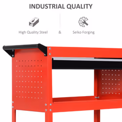 DURHAND 3-tier Tool Trolley Cart Roller Cabinet Garage Workshop with Drawer - Additional view 4