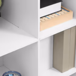 HOMCOM Storage Cabinet with 6 Cubes Closet Organiser with 3-Tier Shelf, White