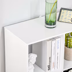HOMCOM 6-Cube Bookshelf, Display Shelving Unit for Home Office, White - Additional view 6