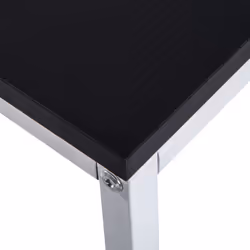 HOMCOM Computer Desk Laptop Table w/4-tier Bookshelf  Metal Frame Black, White