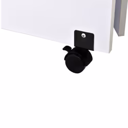 HOMCOM Mobile Drop Leaf Dining Table Folding Desk w/ 2 Wheels White - Additional view 6