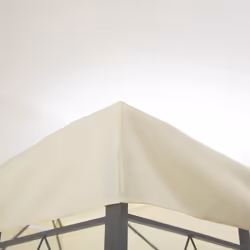 Outsunny 3x4m Gazebo Replacement Roof Canopy 2 Tier Top UV Cover Patio Cream