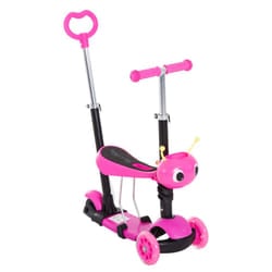Homcom Kids' 5-in-1 Kick Scooter | Adjustable Pink Kids' Scooter