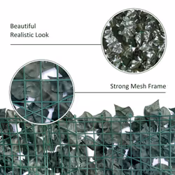Outsunny Artificial Leaf Hedge Privacy Screen Roll Garden Fence Panel 1m x 2.4m - Additional view 5