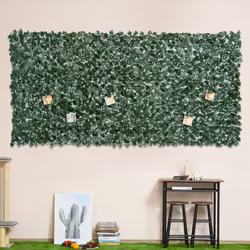Outsunny Artificial Leaf Hedge Panel Garden Fence Privacy Screen 1.5m x 3m