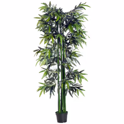 Outsunny 6ft Artificial Bamboo Tree | Large Fake Bamboo Plant