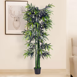 Outsunny 6ft Artificial Bamboo Tree | Large Fake Bamboo Plant