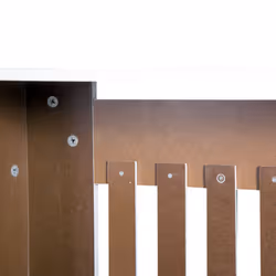 HOMCOM Radiator Cover Wooden Cabinet Vertical Slatted Vent MDF White Home - Additional view 6