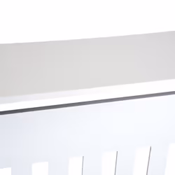HOMCOM Radiator Cover Wooden Cabinet Vertical Slatted Vent MDF White Home - Additional view 7