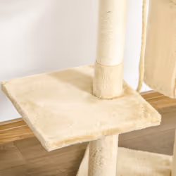 PawHut Cat Tree Activity Centre Scratching Post With Toys 4-tier Beige 114cm - Additional view 6