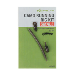 Korum 4pc Fishing Running Rig Kit Small Camo Coarse Carp Pike Lure Clips Swivels