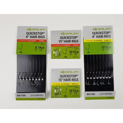 Korum Big Fish Quickstop Hair Rigs - Barbed 15" Size 12
