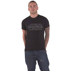 Star Wars Classic Logo T Shirt - M, Black