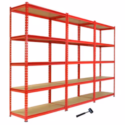 3 Garage Shelving Racking 90cm Storage Units Heavy Duty Metal Shelves 5 Tier