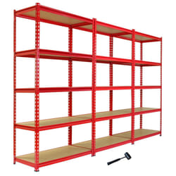 3 Garage Shelving Racking 90cm Storage Units Heavy Duty Metal Shelves 5 Tier