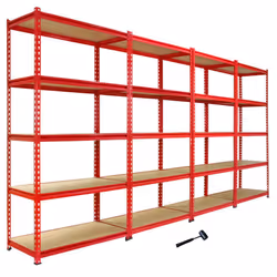 4 Heavy Duty Shelving Racking Garage 5 Tier Storage Units Metal Shelves Bays