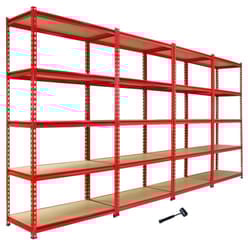 4 Heavy Duty Shelving Racking Garage 5 Tier Storage Units Metal Shelves Bays