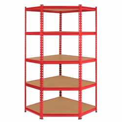 Corner Racking Garage Shelving 90cm Storage Units Heavy Duty Metal Shelves MDF