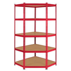 Corner Racking Garage Shelving 90cm Storage Units Heavy Duty Metal Shelves MDF