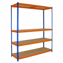 Heavy Duty Shelving S-RAX Racking 4Tier 150cm Wide Metal Garage Storage Units - Additional view 5