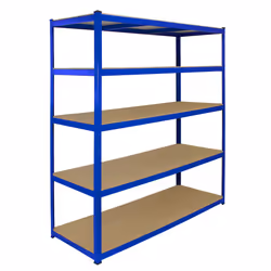 1 Bay Garage Storage Shed Shelving Metal Unit 5Tier 160cm Wide x 60cm Deep T-Rax