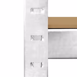 4 x Galvanised Steel Shelving MDF Shelves Heavy Duty Racking Storage 5 Tier Bays - Additional view 6