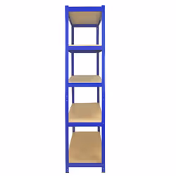 2 x Blue Racking Unit 5 Tier Garage Storage Warehouse Shelving 75 x 150 x 30cm - Additional view 6