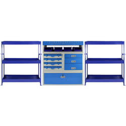 3 x Van Racks Metal Storage Shelving & Racking Drawers Steel Unit Tool System