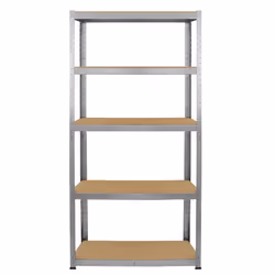 6 Silver Racking Units 5 Tier Garage Storage Warehouse Shelving 90 x 30 x 180cm - Additional view 4