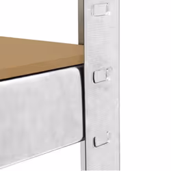 6 Silver Racking Units 5 Tier Garage Storage Warehouse Shelving 90 x 30 x 180cm - Additional view 6