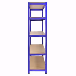 5 x 90cm Large Shelving Racking Units for Garage, Shed or Workshop Blue - Additional view 4