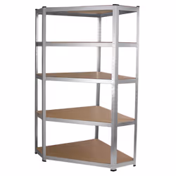 Heavy Duty Metal Corner Racking Garage Shelving 5 Tier Galwix Galvanised Steel