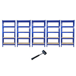 Garage Racking Bundle Boltless 5-Tier Garage Shelves Heavy Duty Storage