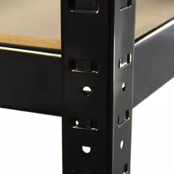 5 x Black Racking Unit 5 Tier Garage Storage Warehouse Shelving 75 x 150 x 30cm - Additional view 6