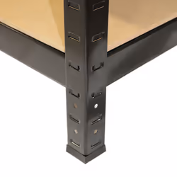 5 x Black Racking Unit 5 Tier Garage Storage Warehouse Shelving 75 x 150 x 30cm - Additional view 7