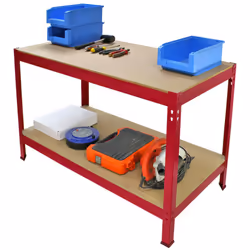 Work Bench Garage Table Metal Storage Shelving DIY Tools Heavy Duty Workbenches