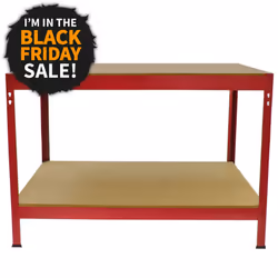 Work Bench Garage Table Metal Storage Shelving DIY Tools Heavy Duty Workbenches - Additional view 9