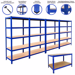 Garage Shed Storage Metal Shelving Units With 1 x Workbench